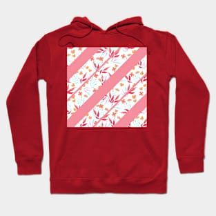 Diagonal Autumn Floral Hoodie